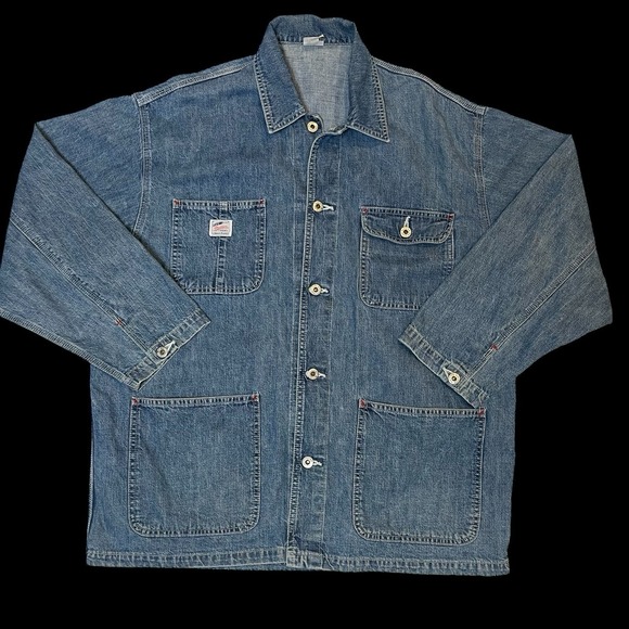 GAP Jackets & Blazers - Vintage 90s Gap Denim Chore Barn Coat Jacket Men's XS American Workers Utility